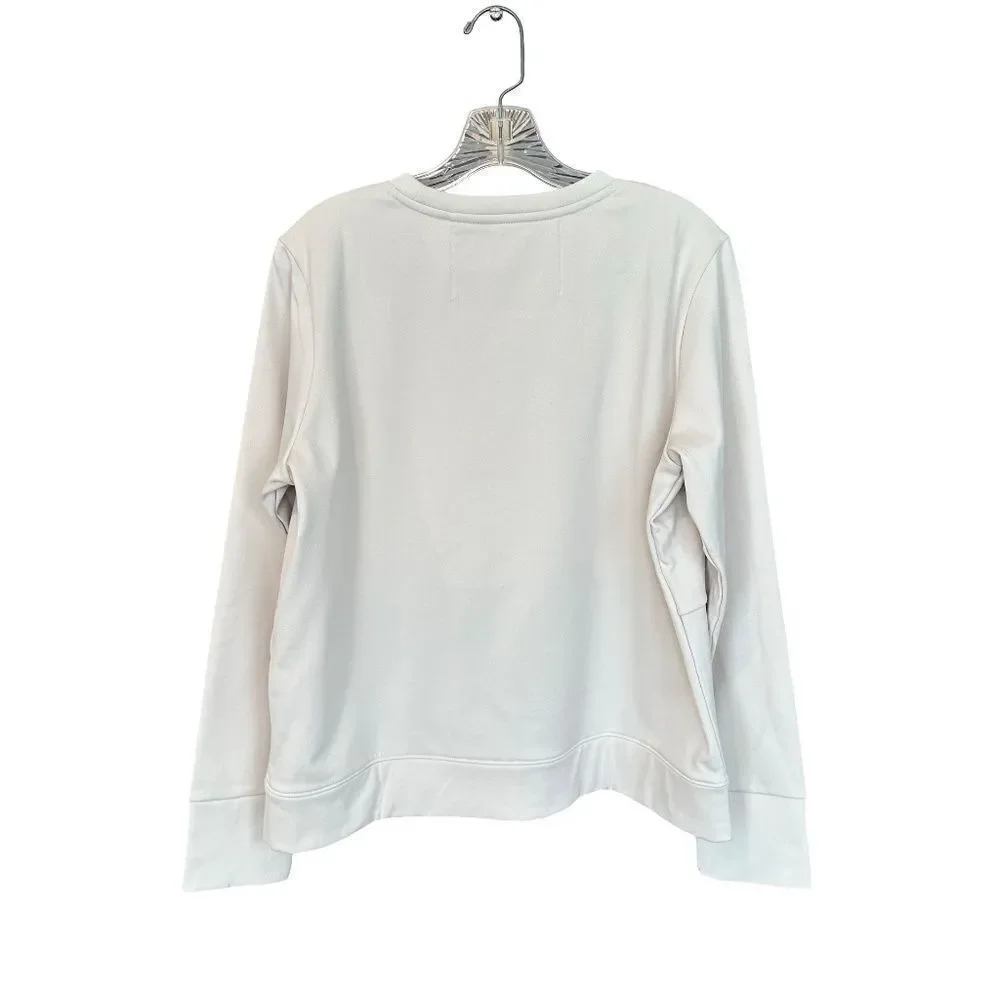 5.11 Women's Fleece Lined Pullover Crew Neck Kangaroo Pocket Cream Size Large